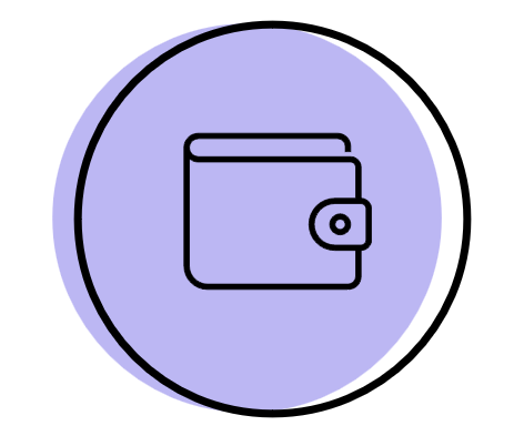 badge wallet purple bkgrd2